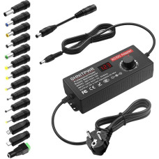 SHNITPWR Universal 3 V ~ 24 V power supply 120 W 5 A power supply adapter 100 ~ 240 V AC to DC 3 V 5 V 12 V 22 V 24 V, with 14 adapter plugs, for 3 V to 24 V electronic devices, tablet PC and LED