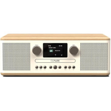 Pure Classic C-D6 Music System (CD Player, DAB+/FM, Bluetooth, AUX, USB, Alarm Clock, Sleep Timer) Cotton White/Oak