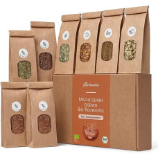 Tea Yourself Mixing Set Gift with Rooibo Tea - Organic Rooibos Tea Gift Set with 7 Delicious Tea Varieties for DIY Tea Mix DIY