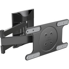 Meliconi Space System Fullmotion OLED TV Wall Mount with Arm and Double Rotation, Wall Mount for Flat Screens from 40 to 82 Inches, VESA Mount 200-300-400 x 200, Load Capacity up to 40 kg, Black