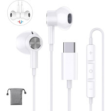 USB C Headphones, Magnetic Type C Headphones with Cable, In-Ear Headphones for iPhone 15 Series, Huawei P50 P40 P30 Pro, Samsung Galaxy A55 A54 S24 S23 S22 S21, Google Pixel 8 7 6 5 XL, for iPad Pro