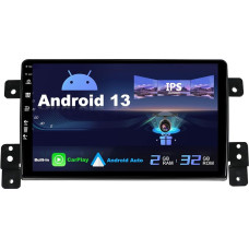 SXAUTO Android 13 IPS Car Radio Suitable for Suzuki Grand Vitara (2005-2015) - Built-in Carplay/Android Car - Reversing Camera Free - 2G + 32G - Steering Wheel Control DAB WiFi Fast Boot 4G - 2 DIN 9