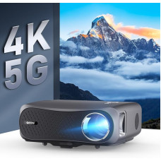 5G Projector 4K HDR WiFi Bluetooth WLAN Wireless Daylight 1000ANSI LED Home Cinema Full HD 1080P Video Projector Keystone Correction Zoom HDMI ARC USB Audio Compatible with TV