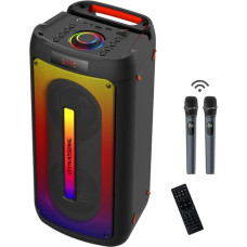 DYNASONIC D30 Wireless Outdoor Speaker Portable Bluetooth Speaker Wireless Stereo System Powerful Sound Player with Built-in LED Lighting Micro SD FM Radio USB