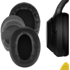 Geekria QuickFit Protein Leather Replacement Ear Pads Compatible with Sony WH-1000XM3 Headphones Ear Pads, Headset Ear Pads Repair Parts (Black)