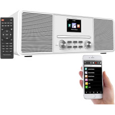 VR-Radio Radio with CD Player: Stereo Internet Radio with CD Player, DAB+/FM & Bluetooth, 40 Watt, White (WLAN Radio with CD, DAB CD Radio, Network)