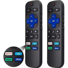 Fourmor (2-Pack) Replacement Remote Control for Roku TV Compatible with Roku Built-in TCL/LG/Hisense/Philips/Sharp/Onn/Insignia/Element TV 【Not for Roku Stick and Box】