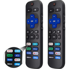 Fourmor (2-Pack) Replacement Remote Control for Roku TV Compatible with Roku Built-in TCL/LG/Hisense/Philips/Sharp/Onn/Insignia/Element TV 【Not for Roku Stick and Box】