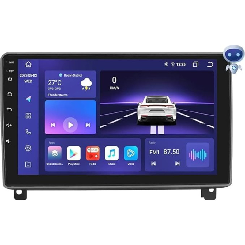 Android 12 Car Radio for Peugeot 4071 2004-2011 8-Core 4G + 32G GPS Navigation for Peugeot 4071 Radio with Wireless CarPlay Android Car Bluetooth DAB WiFi 4G Mirror Link Rear / Front Camera