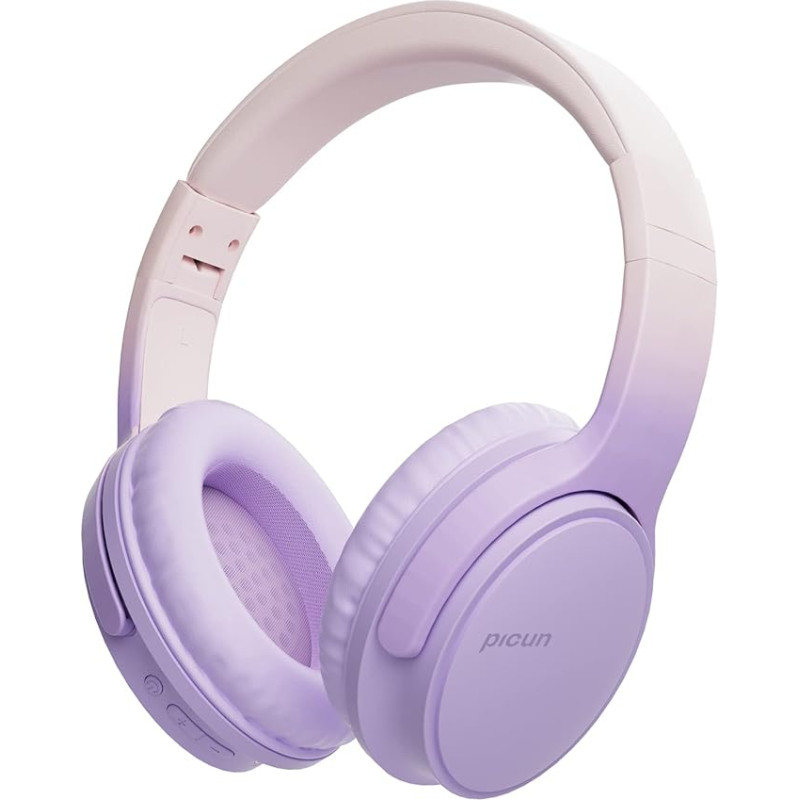 Sungive Bluetooth Headphones, Over Ear, Wireless Headphones with Microphone, Touch Control, Lightweight, Bluetooth 5.3 Foldable Wireless Headphones for Mobile Phones/Laptops/PC, Purple