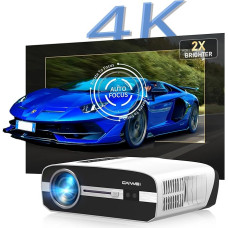 LED Tageslicht Beamer 4K Heimkino 1100 ANSI Autofokus Smart Android Projektor mit WiFi6 Bluetooth 6-Farblichtquelle DSP Sound NFC für Screencast und Fernbedienung Full HD Projector für Outdoor Gaming