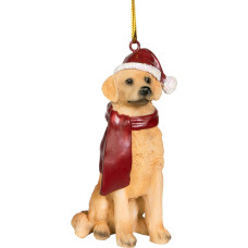 Design Toscano Collie Christmas Tree Ornament, Golden retriever