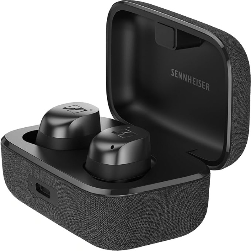 Sennheiser Momentum True Wireless 4 - Smart Earbuds Bluetooth 5.4, Crystal Clear Sound, Ergonomic Design, 30 Hours Battery Life, Adaptive ANC - Black Graphite