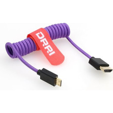 DRRI High Speed 8K@60Hz 4K@120Hz Mini HDMI to Full HDMI 2.1 Braided Cable for Sony F55 A7S3 A74 Nikon Z5 Z6 II Z7 BMPCC4k to Atomos Ninja Monitor