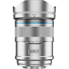 SIRUI Sniper 23 mm automatinio fokusavimo objektyvas, F1,2 plataus kampo APS-C fotoaparato objektyvas, X montavimo objektyvas, skirtas X-H2s, X-T5, X-M5, X-S20 (X montavimas, sidabrinis)
