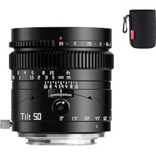 TTartisan 50 mm F1.4 Tilt Lens, Compatible with Sony E-Mount Mirrorless Full Frame Cameras Alpha a7 a7II a7III a7R a7RII a7RIII a7RIV a7S a7SII a9 a7C