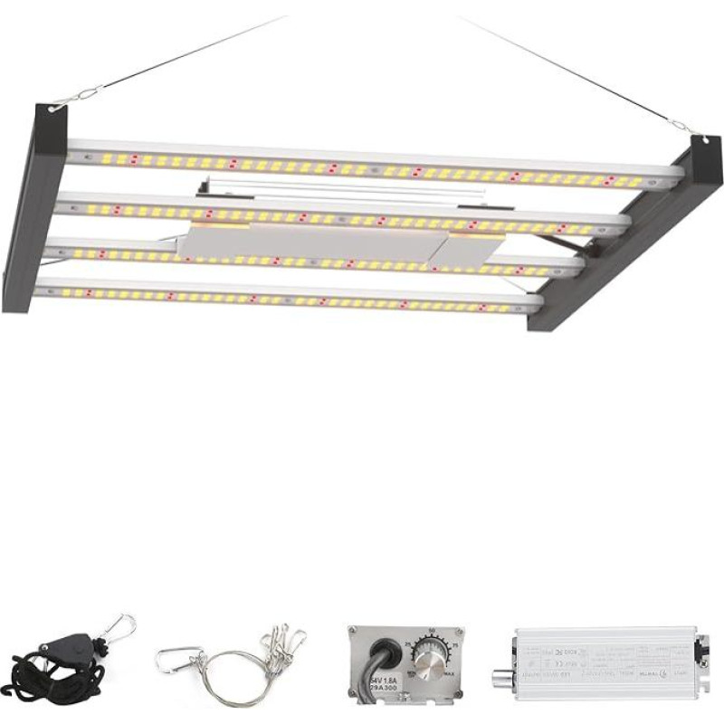 Grow Light, Plant Lamp, LED Grow Lamp, Sun-Like Full Spectrum and Dimmable Function for Hydroponic Indoor Plants, Veg Flower (Black)