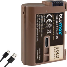 Baterija, suderinama su Nikon EN-EL15 | - 2600mAh -| EN-EL15c EN-EL15b EN-EL15a su C tipo USB įkrovimo prievadu, skirta Z5 D850 D7500 - Z8 Z7 II Z6 III Zf