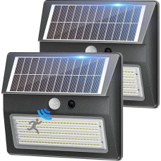 Solar Lights for Outdoor Use with Motion Sensor, 2000 mAh Solar Outdoor Wall Lights with Motion Sensor, 130 LED Solar Light for Outdoor Use, 3 Modes, Solar Outdoor Light, IP54 Waterproof Wall