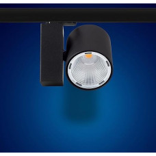 3 fazių LED prožektorius elektros bėgiams: 30 W, 96 mm skersmens, juodos (neutralios baltos) spalvos