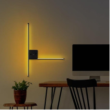 Stylish Black Wall Lamp, Metal Body, 61 x 42 x 3 cm, SMD LED 14.4 W 3000 K, IP20 Rated, Perfect for Modern Home Decor and Ambient Lighting