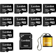 Gamyklinė didmeninė prekyba Micro SD kortelė 128MB (0,12GB) 10 pakuočių urmu Mažos talpos, skirta tik MP3 / seniems telefonams / mažiems failams - netaikoma fotoaparatams / vaizdo kameroms