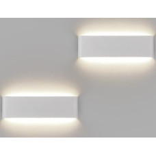 Klighten 2-Pack 30 cm Wall Lamp 10 W LED Indoor Wall Light Up Down, 4000 K Natural White Decorative Wall Lights for Staircase, Dining Room, Living Room, Bedroom, White