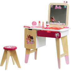 Theo Klein 5716 BarbieTM - Schminktisch und Vlogger Studio I Mit Recording Leinwand aus Holz I Inkl. Accessoires I Spielzeug für Kinder ab 3 Jahren