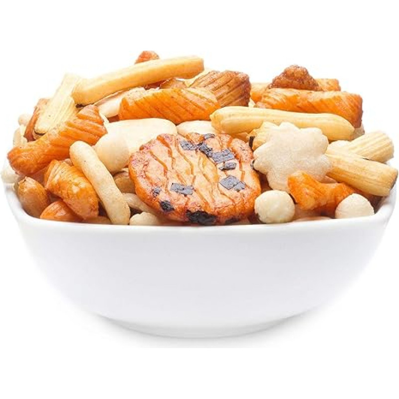 Yamato Rice Cracker Mix Very Fat Farm with Asia Soy Sauce Spicy Vegetarian Vegan Lactose Free Rice Cracker Snack 1 x 8.5 kg