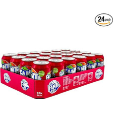 Fanta Strawberry & Kiwi 24 x 330 ml Braškių ir kivių skonio, įskaitant 6 € užstatą
