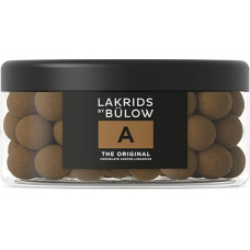 LAKRIDS BY BÜLOW - A - The Original, 550 g, daniški saldžiosios saldymedžio rutuliukai, saldus saldymedžio branduolys, įvyniotas į pieninį šokoladą ir smulkius saldymedžio miltelius