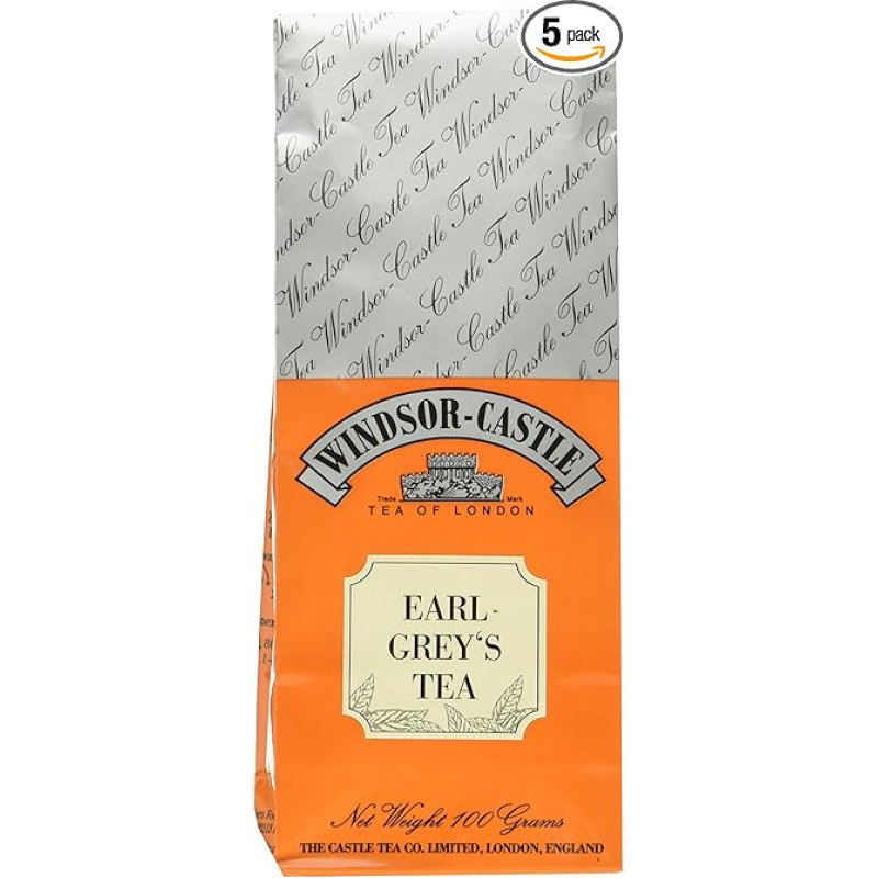 Windsor Castle Earl Grey's Tea, Exquisite Tea Blend with Bergamot Flavour, Pack of 5 (5 x 100 g)