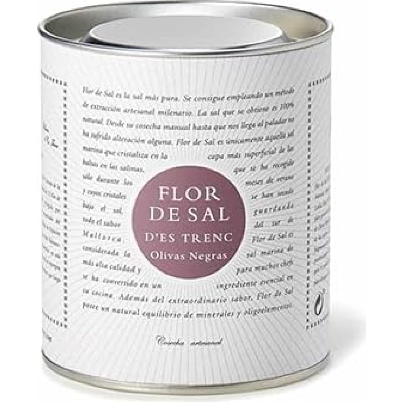 Gusto Mundial Flor de Sal Olivas Negras, 150 g