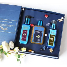 Blue Nectar Self Love Bath Essentials Geschenkset für Damen und Herren, LSF Body Lotion, Body Scrub & Wash & Body Mist, 3 Stück, perfektes Geschenk zum Jahrestag und Geburtstag