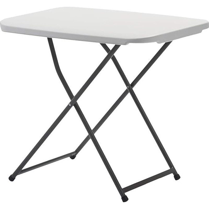 KG KITGARDEN - Folding and height-adjustable side table, 75 x 50 x 56-73 cm, white, foldable