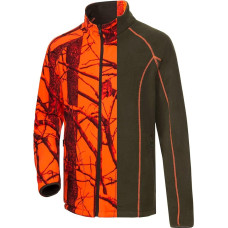 K&S Wildkameras Signal Orange Camo Vyriška dvipusė vilnonė striukė Olive Green Reversible Fleece Jacket Medžioklinė striukė