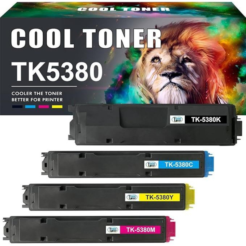 TK5380 TK-5380 Compatible with Kyocera TK-5380 Ecosys MA4000cix MA4000cifx PA4000cx TK5380K TK5380C TK5380M TK5380KY (Black Cyan Yellow Magenta 4 Set)