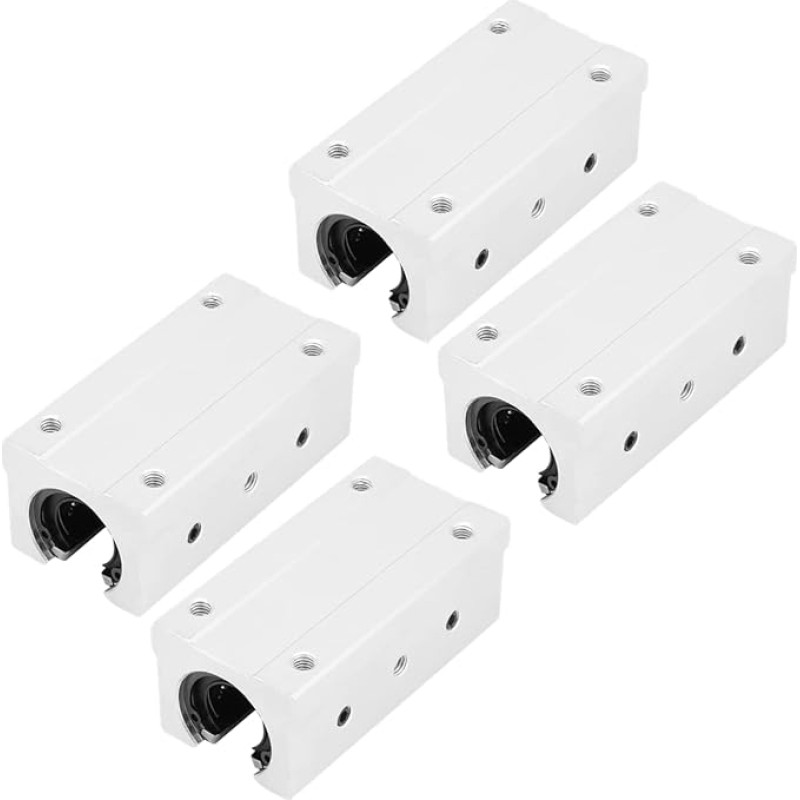 4pcs SBR20LUU 20 mm Linear Ball Bearings Aluminium Alloy Pillow Block Open Linear Bearing Slide Bush