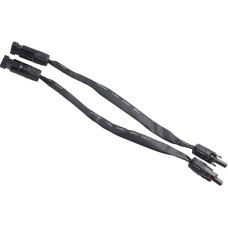 Zoegneer 1 Pair Solar Panel Cable Connectors Photovoltaic Extension Cable Flat Copper Plated with Silver for Solar Energy (6mm²)