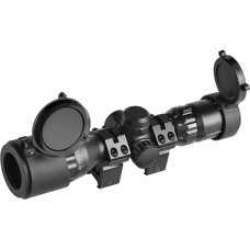 Minidiva Tactical 3-9x32 AOL Rifle Scope Red/Green Illuminated Mil Dot Reticle Folding Rifle Scope Covers Removable Quad Lock Rings