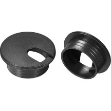 sourcing map Cable Hole Cover 35mm ABS Desk Cable Hole Cover Cable Grommet Hole Cover for Office Computer Desk Wire Organizer Black 2 Pack