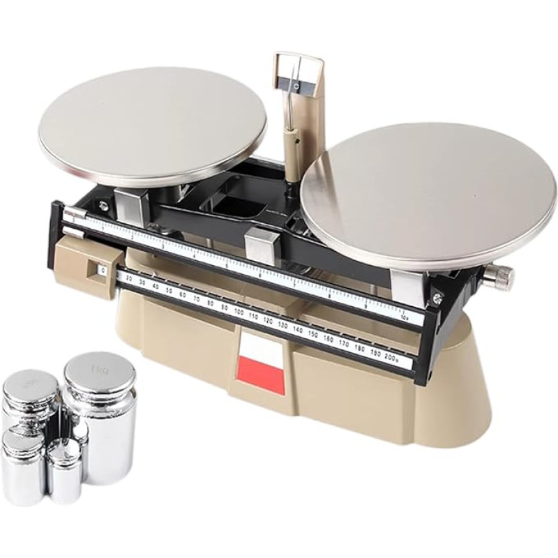 DZZTHSH Mechanical Scales, Precision Scales with Two Bowls, Laboratory Device, Scales for Medicine Trays, Teaching Tester, Suitable for Food, Medical Schools and Other Industries