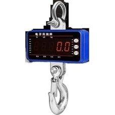 Kranwaage, 1500 kg/1000 kg/500 kg Digitale Kranwaage Hängewaage mit 65 Fuß Fernbedienung Hochleistungs-LED-Industriewaage mit Hakenwaage,Hohe Zuverlässigkeit(1500KG Blue)