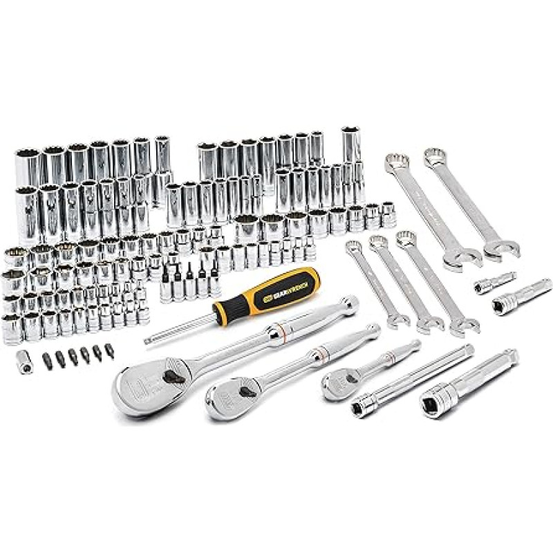 GearWrench 83001 SAE/Metric Socket 118 Piece Set, 1/4