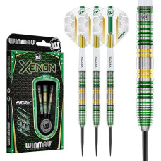 WINMAU Darts Xenon Series 90% Professional Tungsten Dart Set with Dart Flights and Dart Shafts - Available Weights: 18g Soft Tip, 23g, 24g and 25g Steel Tip