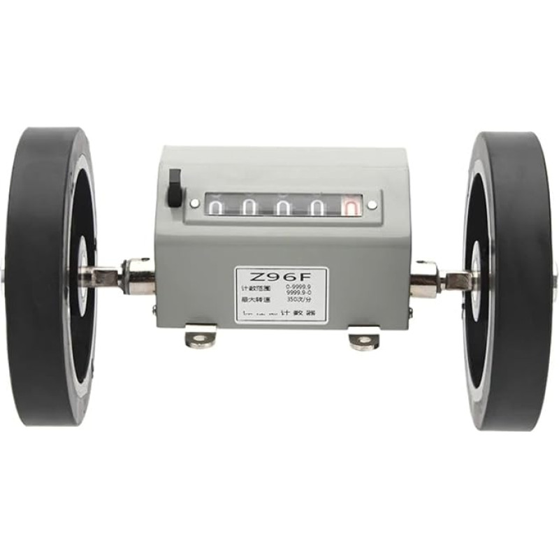 OURNXI Z96-F Mechanical Meter Counter, Length Distance 0-9999.9, Double Rolling Wheel Mechanically Driven Recorder, Measuring Length(Meter Counter)