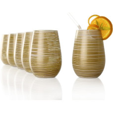 Stölzle Lausitz Set of 6 Twist Tumblers 465 ml Set of 6 Universal Water Juice Cocktail Wine Lantern Vase Dishwasher Safe