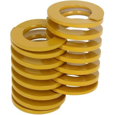 TNBCCXN Metallfedern, Federn suspaudimo spyruoklė, 30 mm OD 15 mm ID 40 mm ilgio spiralinis štampavimo lengvos apkrovos suspaudimo liejimo liejimo spyruoklė, skirta mechaninei įrangai, 3D spausdintuvų priedams, geltonos spalvos 2 vnt.
