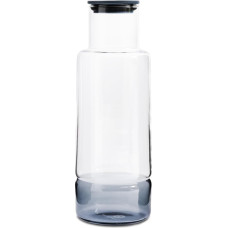 Crushgrind BILLUND Pitcher Water Carafe 1 L Premium Glass Carafe with Lid Made of Borosilicate Glass Blue Storage Jar 1 L Ideal for Storing Cereal, Rice, Pasta (Blueberry)