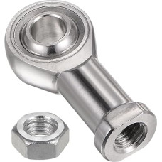 QUARKZMAN SSI12T/K 12mm Rod End Bearing M12 x 1.75 Female Right Thread Cast Iron Rod End Connections with Lock Nut